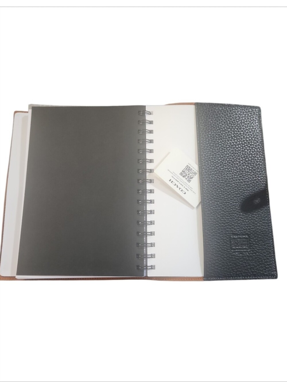 Coach X Disney Mickey Mouse Black Pebble Leather Notebook Journal Cover NWT - Picture 10 of 10